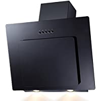 SH60 de BL Cristal Negro Campana extractora borde de aspiración 60 cm oblicuo